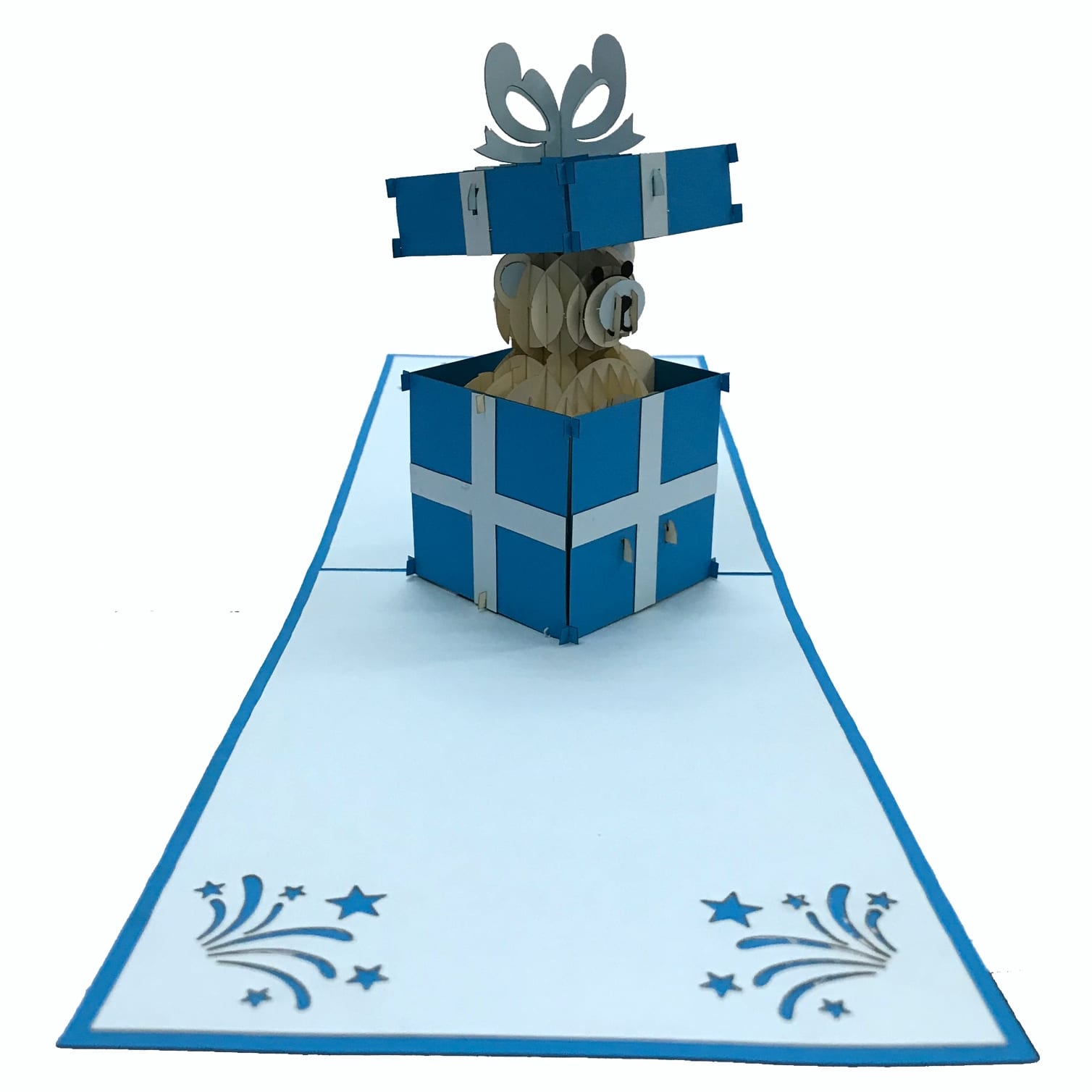 Teddy in a box greeting card