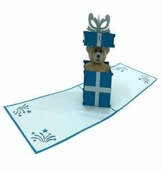 Teddy in a box greeting card - Image 3