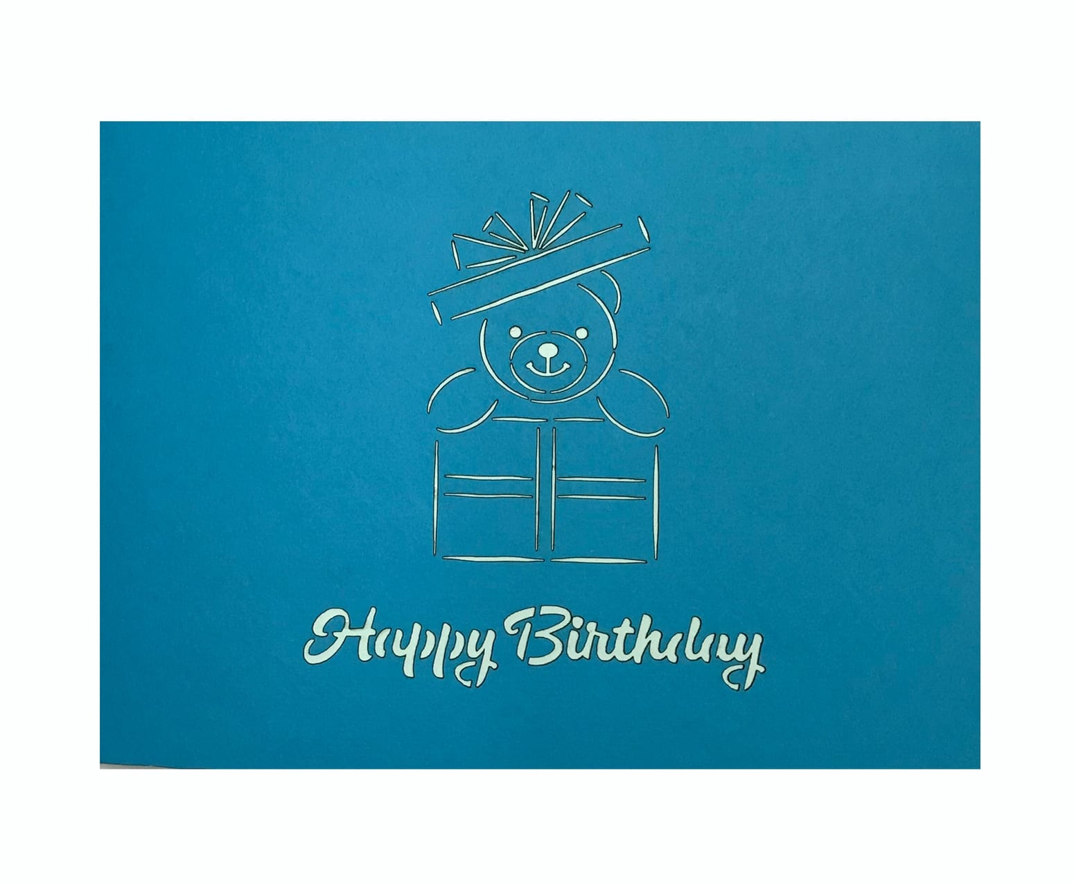 Teddy in a box greeting card - Image 2