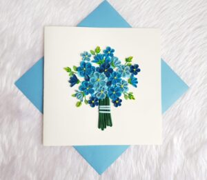 Blue Quilling Bouquet Q7380