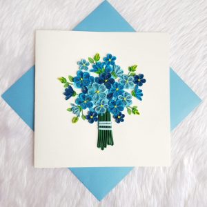 Blue Quilling Bouquet Q7380