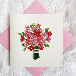 Pink and Red Flowers Quilling Q 7434