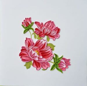Pink Roses Quilling Q7441