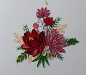 Red Flowers Quilling Q7472