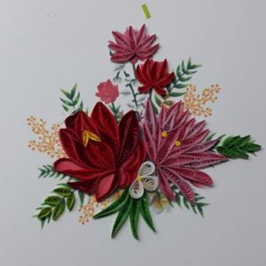 Red Flowers Quilling Q7472