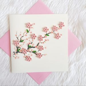 Quilling Pink Cherry Blosoom Q7410