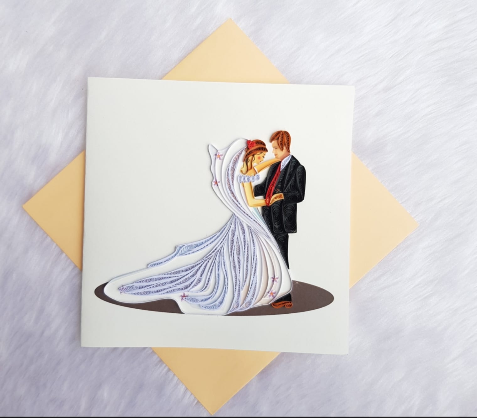 Bride and Groom Quilling Q7496