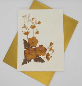 Dried Petal Flower Card 1