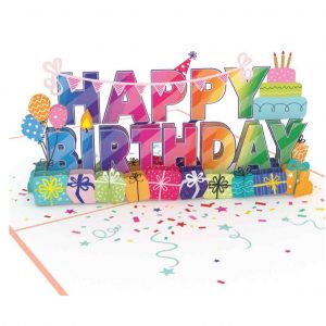 Rainbow Birthday Pop up Card