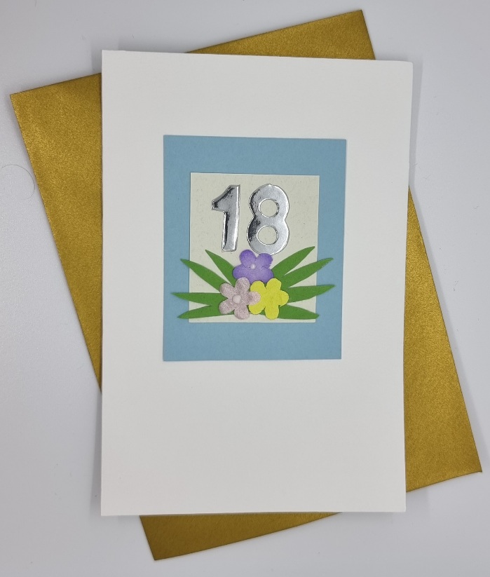 18th Floral Birthday Card