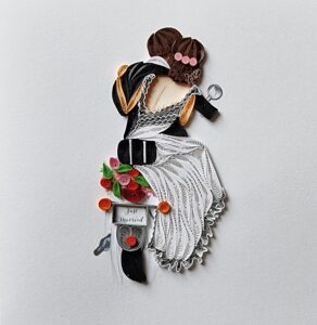 Bride and Groom on a Motorcycle