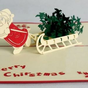 Christmas greeting card with Santa