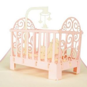 Pink Baby Cot P1684
