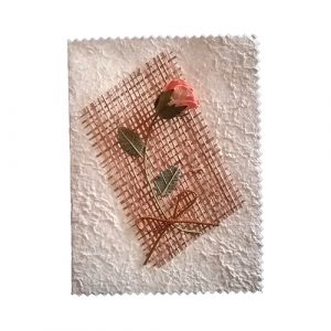 Rose on Hessian Bed