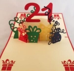 21st Birthday Pop Up Card