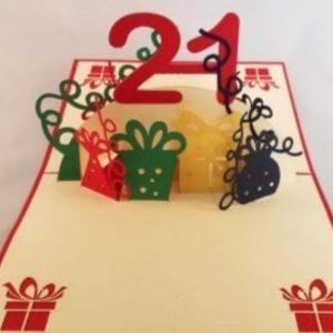 21st Birthday Pop Up Card