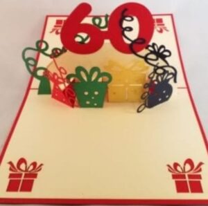 60th Pop Up Birthday Card